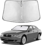 Windshield Sunshade Compatible for BMW 7 Series 2001-2006, 2007, 2008, Sun Visor for Front Windshield & Window Sun Shade Cover, UV Heat Blocker & Protector, Car Accessories