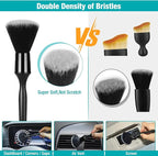 Car Interior Duster Detailing Cleaning Gel Brushes Kit, | Soft Dust Detail Crevice Brush Slime Putty Cleaner Accessories Tools for Dashboard,Air Vent,Panel,Leather