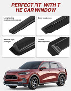 Outside-Mount Window Rain Guards Fit for Honda HR-V LX EX-L Sport 2023-2026, Extra Durable Window Visors Wind Deflector Dark Smoke Vent Shades Car Tape-on with Thicker 4PCS
