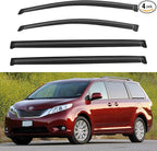 Window Visors Rain Guards Shield for 2011-2020 Toyota Sienna, Out-Channel Window Vent Wind Deflectors Visors Shades for 11-20 Sienna