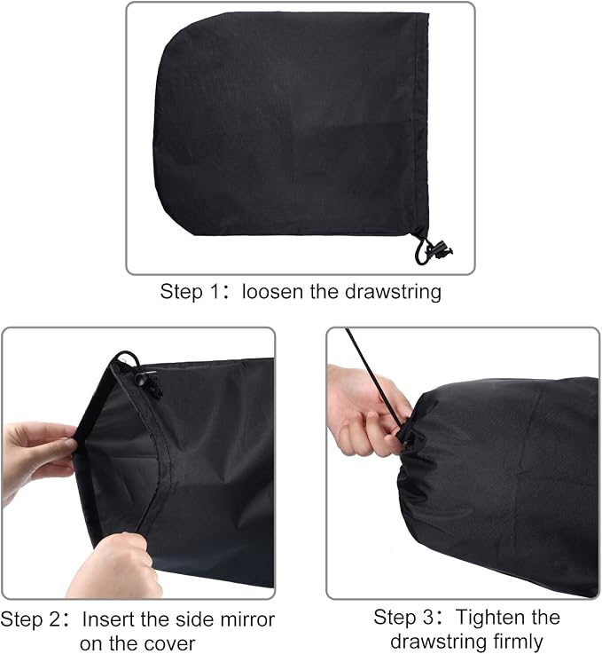 Side View Mirror Cover Auto Rearview Protection Cover Snow Ice Mirror Exterior Rear Accessories Universal Size for Cars, Black(2 Pieces)
