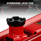 T83006 Torin Hydraulic Trolley Service/Floor Jack with Extra Saddle (Fits: SUVs and Extended Height Trucks): 3 Ton (6,000 lb) Capacity, Red