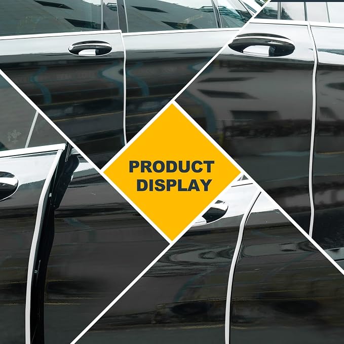 Car Door Edge Protector,Rubber Car Door Protectors No Glue Car Accessories Rubber U Shape Car Trim Door Protectors Seal for Sedan, Trucks, SUV, ATV, Boats(White,32.8FT)
