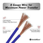 8 Gauge Wire (25ft) Copper Clad Aluminum CAA - Primary Automotive Wire, Car Amplifier Power and Ground Cable, Battery Cable, Car Audio Speaker Stereo, RV Trailer Wiring Welding Cable 8ga
