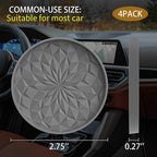 ME.FAN Car Coasters for Cup Holders [4 Pack] - 2.75In Silicone Auto Mug Mats - Universal Non-Slip Recessed Car Interior AccessoriesDeep Grey