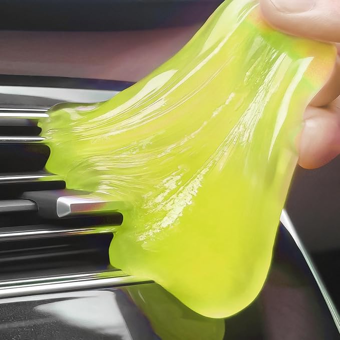 Car Cleaning Gel, Super Clean Car Cleaning Putty for Interior Detailing, Dust Cleaning Gel for Air Vents, Cup Holders, Dashboards, Keyboard & Hard-to-Reach Areas, 80g