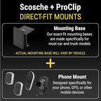 MagicMount Pro2 Magnetic Car Cell Phone Holder with AMPS Mounting Plate for /ProClip Vehicle Specific Mount Bases, Phone Stand Compatible with MagSafe, iPhone, Samsung