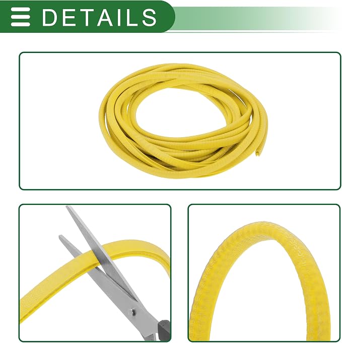 Universal Car Door Edge Protective Sealing Strip U-Type Door Scratch Protection Guard, 26.25ft 8m, Anti-scratch Collision, PVC Iron, Yellow
