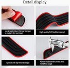 Car Door Threshold Protection, 4PCS Door Edge Step Dust Shield Cover, Door Width 19.8x1.57inch Car/SUV Universal Rubber Scratch Resistant Exterior Accessories (Red borde)