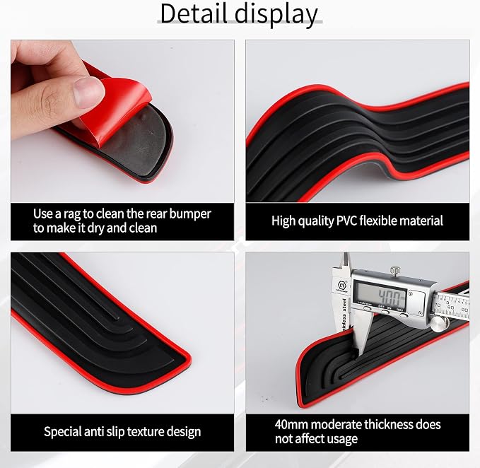 Car Door Threshold Protection, 4PCS Door Edge Step Dust Shield Cover, Door Width 19.8x1.57inch Car/SUV Universal Rubber Scratch Resistant Exterior Accessories (Sport)