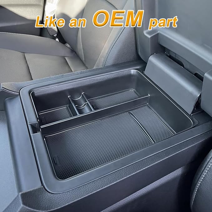 2-Piece Center Console Organizer & Armrest Divider Set for 2023-2026 Honda Pilot, 2024-2026 Honda Passport/Ridgeline, Custom Fit Durable ABS Plastic Storage Tray