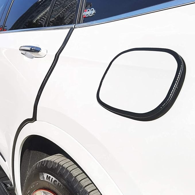 Edge Trim Black U-Channel Rubber Trim Edge with Metal 1/2" X 3/8" - Fit Gap 3/64" to1/4 Car Door Edge Sealing Strip, PVC Weather Stripping with Steel, Metal Edge Protector, 16FT