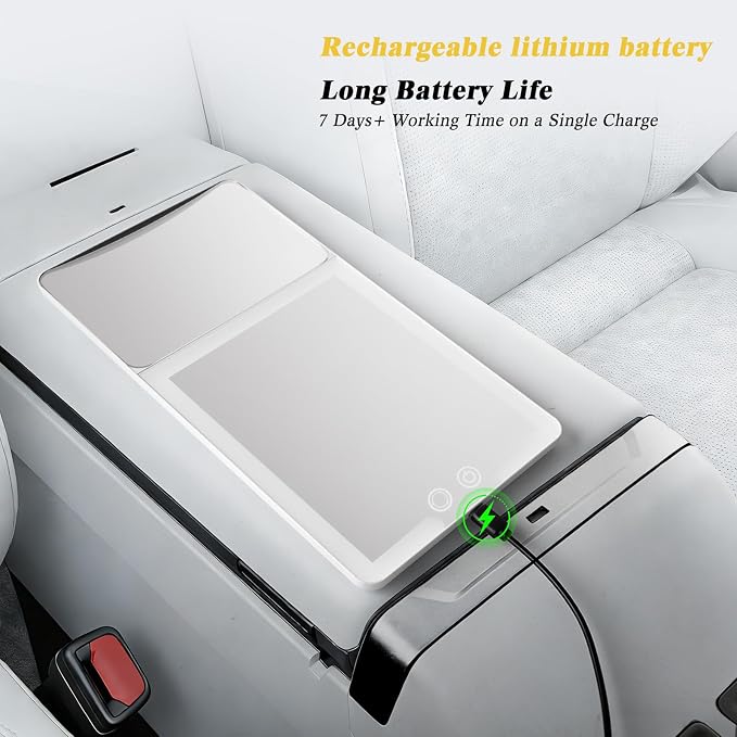 Car Visor Mirror with Lights & 20X Magnification, LED Lighted Vanity Makeup Mirror for Women, Universal Fit for Car SUV Truck, Easy to Install, Rechargeable 3 Color Modes & Adjustable Brightness