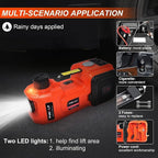 Electric Car Jack Kit 5Ton 12V Hydraulic Car Jack Lift (Lifting Range: 6.1~20.86 inch) with Electric Impact Wrench for SUV MPV Sedan Truck Change Tires Garage Repair