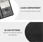 Car Registration and Insurance Holder,PU Leather Car Glove Box Organizer Car Document Holder for ID,Driver's License (Black)