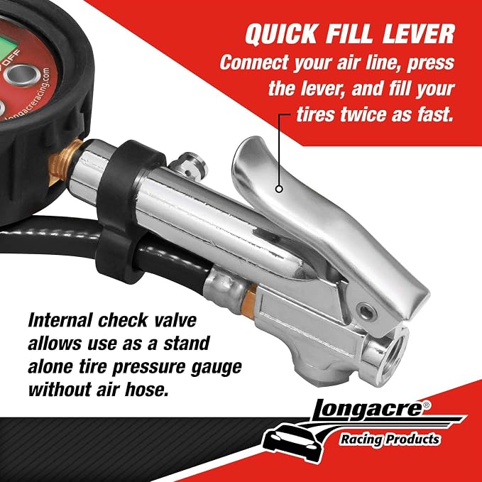 52-53008 Digital Quick Fill Tire Press. Gauge, 0-60