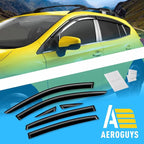 Extra Durable Window Deflectors Tape-On Window Visors Rain Guards Fit for Subaru Impreza 2017-2023 Hatchback, Sun Visors, Wind Vent for Shades, Exterior Car Accessories - 6pcs. AG0689
