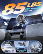 2026 Upgraded Vacuum Magnetic Car Phone Holder, 85LBS Strongest Suction & 2600gf Magnetic for Magsafe Car Mount, 360° Adjustable Foldable Cell Phone Holders for Your Car for iPhone 17 Pro Max 16 -Grey