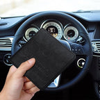 Car Registration & Insurance Card Holder Leather Auto Glove Box Organizer Document Wallet with Magnetic Shut (Black, Small) | Leather, Auto Glove Box Organizer, Document Wallet, Magnetic Shut
