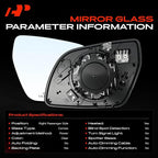 Right Passenger Side Heated Power Mirror Glass | Compatible with Hyundai Venue 2020-2025 - Exterior Side View Convex Mirror, w/o Auto Dimming Cable, with Backing Plate
