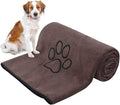 Dog Towel Super Absorbent Pet Bath Towel Microfiber Dog Drying Towel for Small, Medium, Large Dogs and Cats 30inch x 50inch Brown