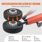 Tire Seater, 2.4 Gal/9 L Air Tire Blaster, 150 PSI Handheld Portable Tire Inflator Tool, 87-116 PSI Operating Pressure for Tractor Truck ATV Car and Automobile Repair