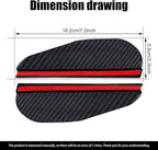 2Pcs Carbon Fiber Side Mirror Rain Visor Guard, Universal for Cars, Trucks and SUVs (Black)