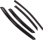 WD2-260 Dark Smoke 4 Pcs Set Window Visor (Outside Mount) Deflector Rain Guard Compatible with 2011-2014 Hyundai Sonata