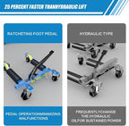 Car Wheel Dolly Jack 2 Set,1500LBS Capacity Mechanical Car Dolly Lifter with Foot Pedal and Steel Rollers,Ratchet Type Skate Wheel Jack with Reflective Tape,for Vehicle Lift Positioning,Blue