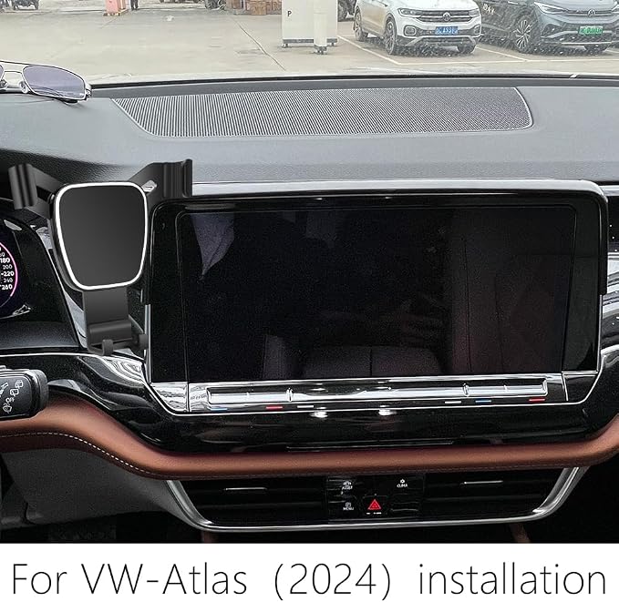 Car Phone Holder for VW Atlas 2024 2025 2026，Atlas Cross 2024 2025 2026 Auto Accessories Navigation Bracket Interior Decoration Screen Mobile Cell Phone Mount case