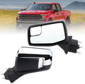 Left Driver Side Mirror Compatible With 2019-2024 Chevy Silverado 1500 With Power Glass Power Folding Heated Turn Signal Puddle Lights Mirror Memory Chrome Replace#84309683(13Pins)