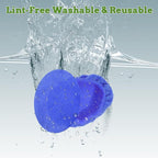 5 PCS Microfiber Cleaning Cloth for Windshield Cleaner, Reusable Microfiber Pads for Car Window Cleaning Tools, Interior Auto Glass Bonnets, Soft Lint-Free Washing Covers Fit 4X6 Inch Tools (Blue)