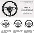 Steering Wheel Cover, Universal Fit 15 Inch Microfiber Leather Car Wheel Protector, Anti-Slip, Red