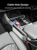 Premium Leather Car Seat Gap Filler Organizer (0.2”-1.2" Gaps), Clever Gifts for Car SUV Truck Owners (Beige, 1 Pack)