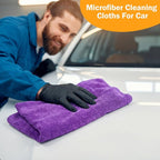 16 Pcs Car Microfiber Towels Buffing Drying Wash Cleaning Cloths Plush Large Towels Thick Care Polishing Detailing Waxing Scratch Proof Towel, 15.75 x 15.75 Inch (Multicolor)