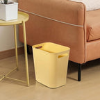 Plastic Small Bathroom Trash Can Wastebasket, 3.5 Gallon, Yellow | Compact Sturdy Garbage Can for Bathroom, Laundry Room, Kitchen, Office, Kids Room, Dorm, Durable, Easy to Clean
