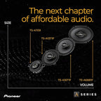 A-Series Standard TS-A1671F 6.5” 3-Way Speakers (Pair) – 320W Max, Balanced Sound + Smooth Treble, Enhanced Bass, Ideal Factory Upgrade, Installation Adaptors Included