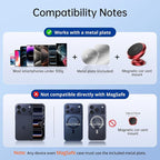 Magnetic Car Phone Holder for Dashboard, 360° Adjustable Strong Magnets Cell Phone Car Mount Compatible with iPhone, Samsung, Android - Red