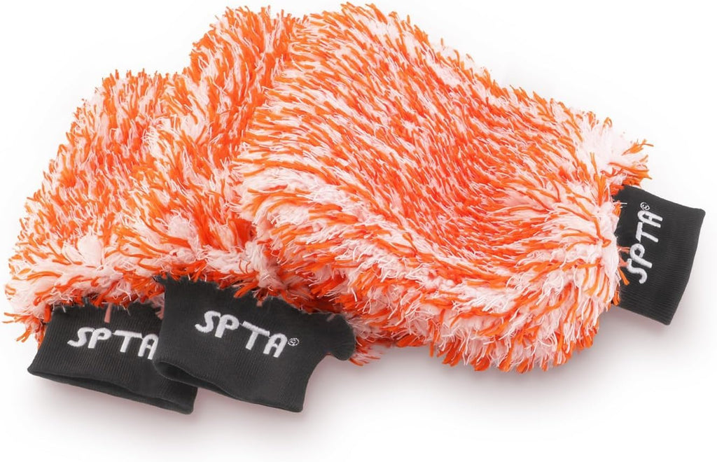 Microfiber Car Wash Mitt (3-Pack) — Plush Scratch-Free Sponges