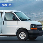 Window Visors Rain Guards Shield for 1996-2025 Chevy Express Van/GMC Savana, Out-Channel Window Vent Wind Deflectors Visors Shades