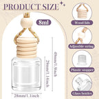 Car Air Freshener Diffuser Set, 6 Pack Lavender Natural Slow-Release Fragrance, Long Lasting Air Freshener for Women & Men Car Accessories, Hanging Cute Automotive Interior Decor Gift (8ml Each)