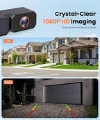 7.2" DVR Portable Solar Wireless Backup Camera:HD 1080P 2 Min Quick Installation Support 2 Split Screen Back up Camera, IP69K Waterproof Reverse Camera for Car, Van, SUV, Truck, Trailer