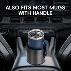 Car Cup Holder Expander with Adjustable Base, Cup Holder Insert for Car Compatible with Most 32/40 Oz Water Bottles 12 oz/24 oz Coffee Mugs Tumblers 3.4 to 3.78 in Diameter, 1 Pack Black
