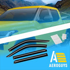 Extra Durable Window Deflectors Tape-On Window Visors Rain Guards Fit for Toyota Tundra 2022-2026 CrewMax, Sun Visors, Wind Vent for Shades, Exterior Car Accessories - 4pcs. AG0181