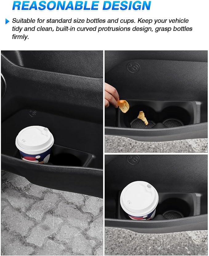 Door Side Cup Holder Insert for 2019-2025 Dodge Ram 1500 2500 3500 Accessories Water Cup Holders Door Organizer Handle Pocket Tray