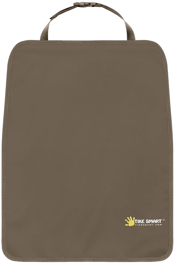 Luxury Clean-Edge Kick Mat - Tapered Design Seat Back Protector and Seat Cover with Invisible Strap and Stiff Edging (1 Mat)