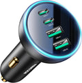 70W USB C Car Charger, 4-Port PD Super Fast Charging Type C Car Charger for Multiple Devices, Cigarette Lighter Adapter, USBC Phone Adapter for iPhone 17/17 Air/16/15 Pro Max,Samsung S25,Piexl