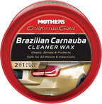 California Gold Brazilian Carnauba Cleaner Wax, 12 oz. Paste, 05500 | Cleans & Waxes in One Step, Removes Oxidation & Swirls, Premium Carnauba Shine & Protection for All Paint Finishes