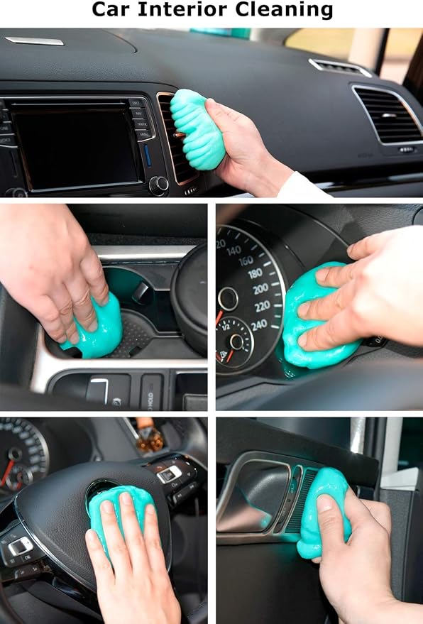 Cleaning Putty Car Cleaning Gel for Car Detailing Car Slime Cleaner Dust Cleaning Mud Universal Cleaning Gel for Vents, Dashboard, Car Cleaning Putty 3 Pack