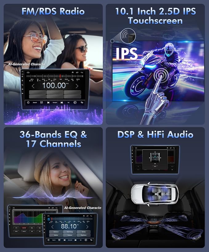 VQU 8Core Car Radio for Nissan Sentra 2013 to 2019 Stereo Apple Carplay Android Auto, 10.1" IPS Touch Screen for Sentra GPS Navi FM RDS DSP BT 5G WiFi SWC Camera, Fit BO.SE & Large Screen, 4G+64G